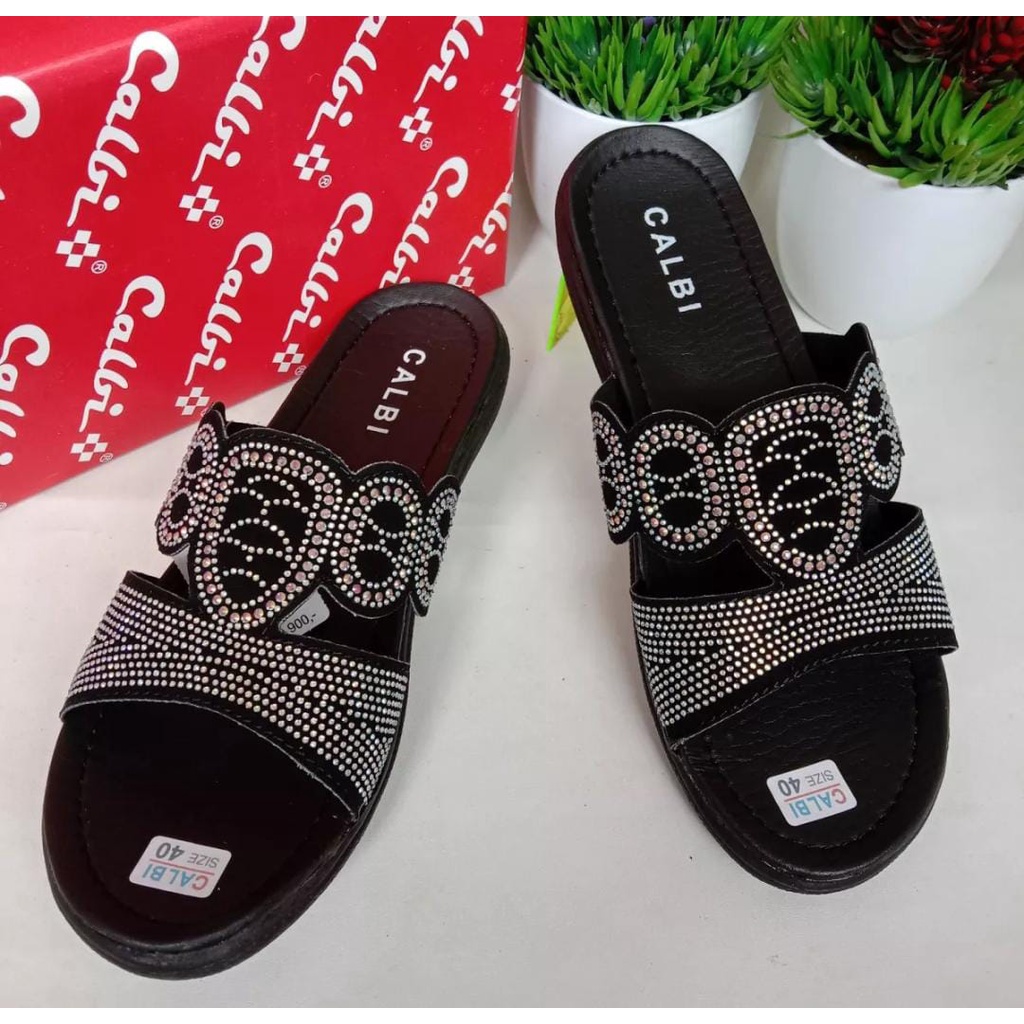 Sandal wanita / sandal calbi / sandal calbi motif payung / calbi wanita