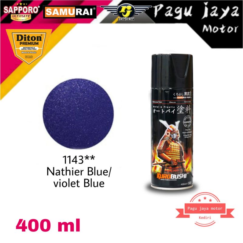 SAMURAI PAINT 1143** NATHIER BLUE / VIOLET BLUE 400ml cat semprot spray paint