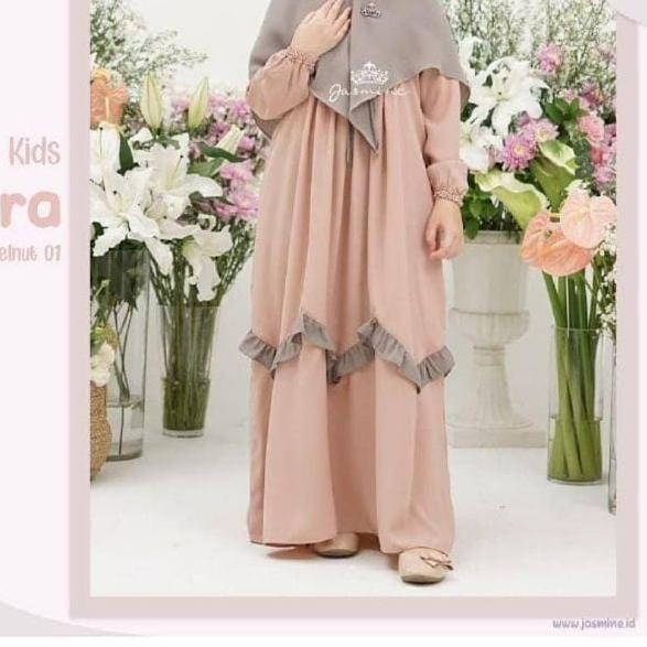 ☆ Khumaira Kids Syari 8-13 Tahun Gamis Plus Kerudung Gamis Anak SD SMP Gamis Mamansa Saleha Series ✹
