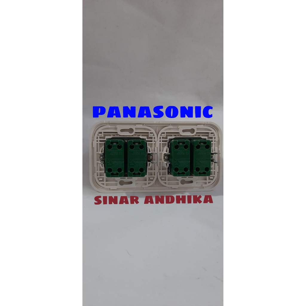 SAKLAR SERI KECIL DOUBLE PUTIH PANASONIC WEJ 78049+WEJ 5531