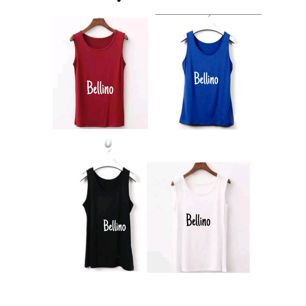 Bellino - Singlet Viorano Tali Lebar Wanita Jumbo XXL Tanktop Big Size Tangtop Adem Warna Polos-8