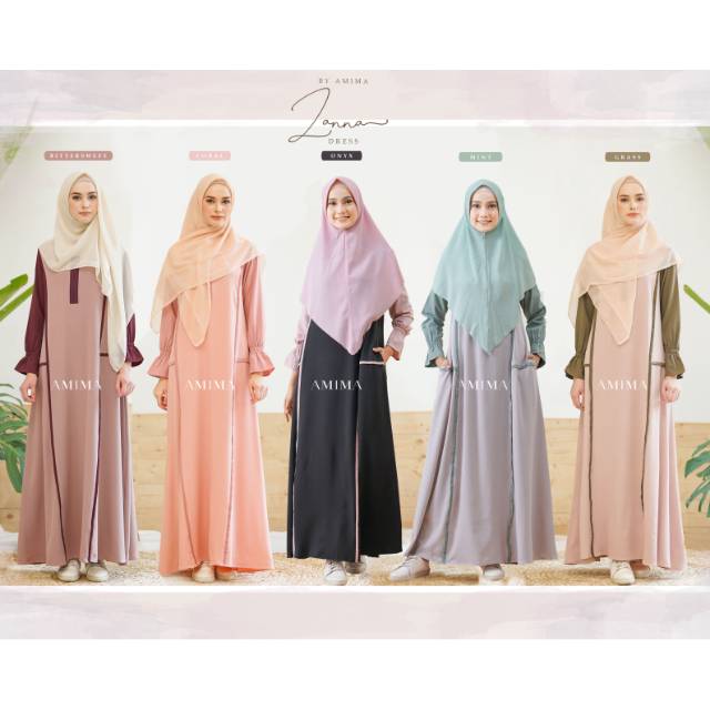 ZANNA DRESS BAHAN LADY ZARA BUSUI FRIENDLY - AMIMA