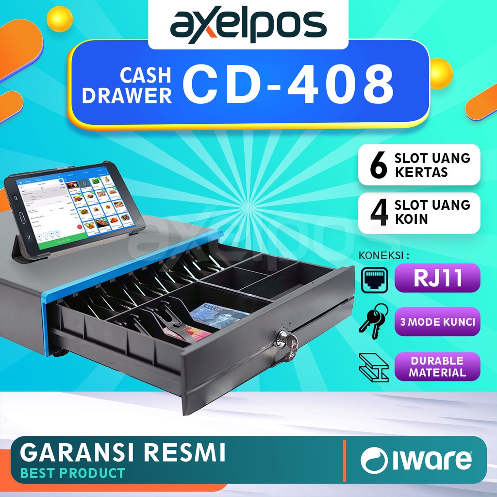 Cash drawer Laci Uang Kasir iware CD-408