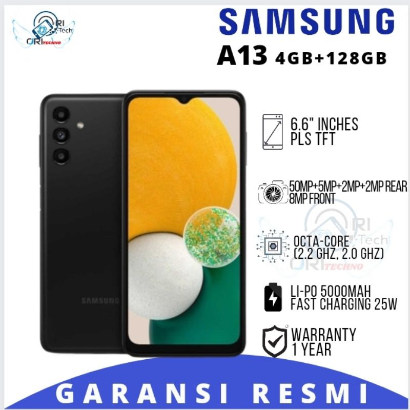 SAMSUNG GALAXY  M12 | A12 | A13 HP BARU ORIGINAL 100% GARANSI RESMI-A13 4/128 Black
