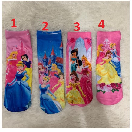  KAOS  KAKI  Anak  Perempuan Disney motif PRINCESS FASHION 