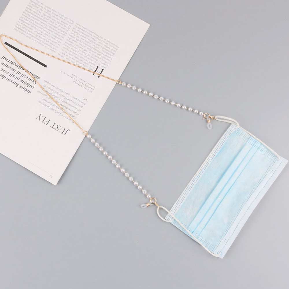 Tali Strap Earhook Kacamata &amp; Masker Wanita - Mutiara - Penahan Anti Jatuh - RANTAI TL-8024 ( Group )