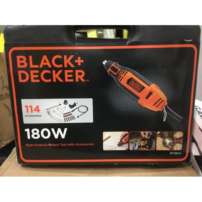 BLACK DECKER Mini Die Grinder 114 Gerinda Bor Mini Multifungsi Rotary