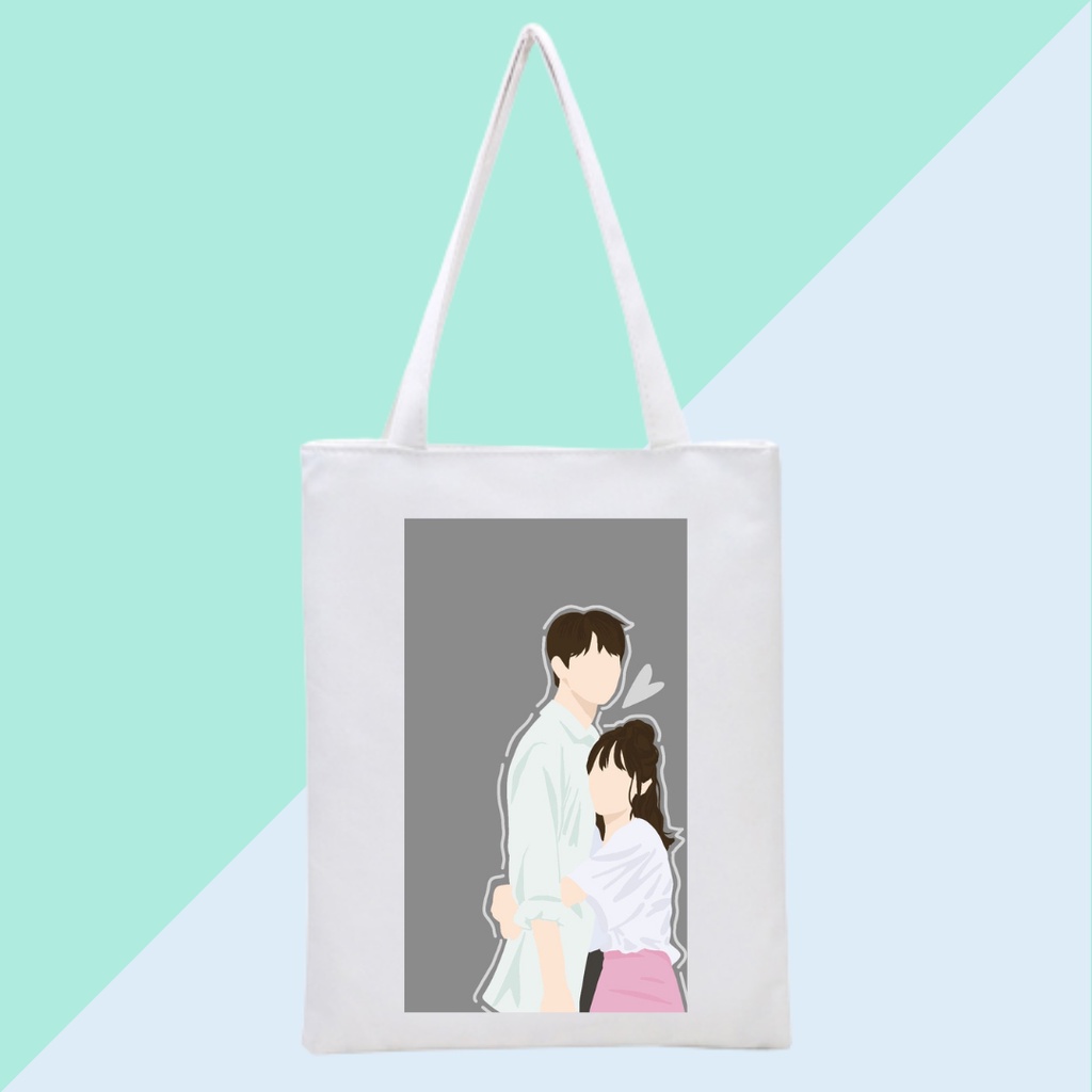 PART A400 Korean Boy &amp; Girl New totebag tas tote fashion wanita hampers aesthetic printing (resleting) drill premium (A400) || kiiyoomii ||