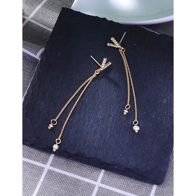 LRC Anting Tusuk Fashion Gold S925 Silver Pin Stud Earrings D41931