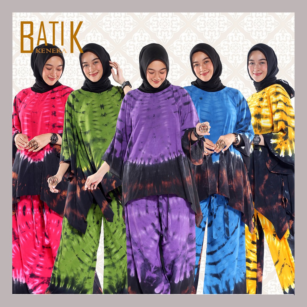 Batik Kenera Setelan Waka Circle One Set Rayon Jumbo Ld 140 cm Big Size Termurah Terviral