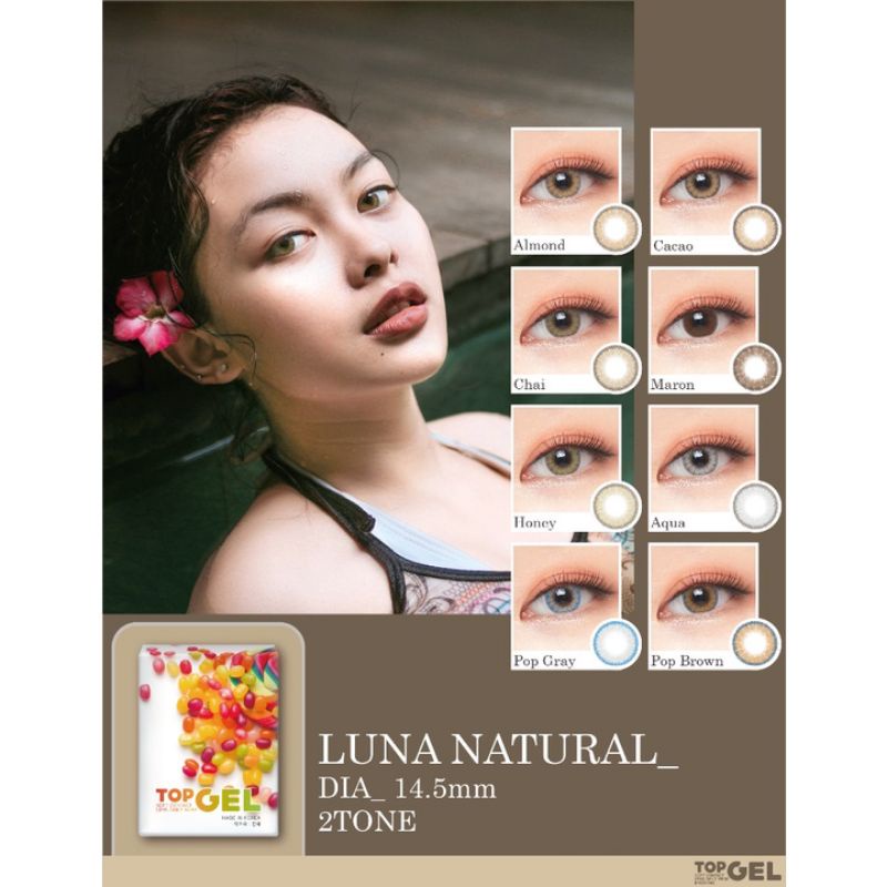 (BISA COD) SOFTLENS GEL LUNA NATURAL / TOP GEL LUNA NATURAL FREE LENSCASE