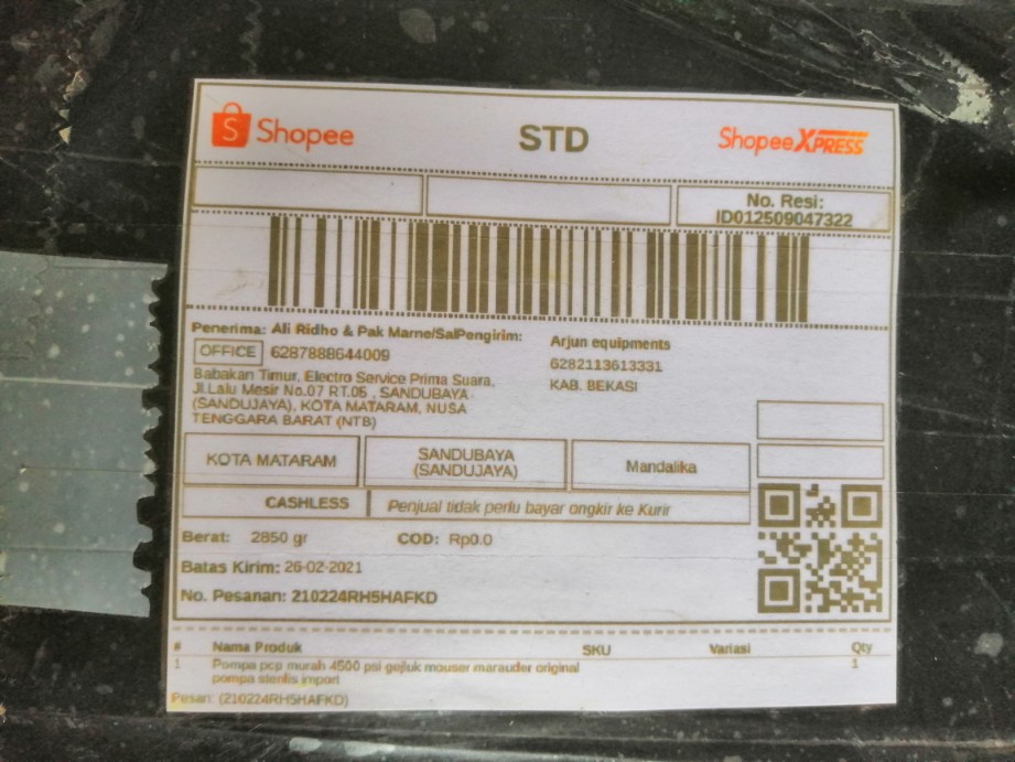 Pompa Pcp Murah 4500 Psi Gejluk Mouser Marauder Original Pompa Stenlis Import