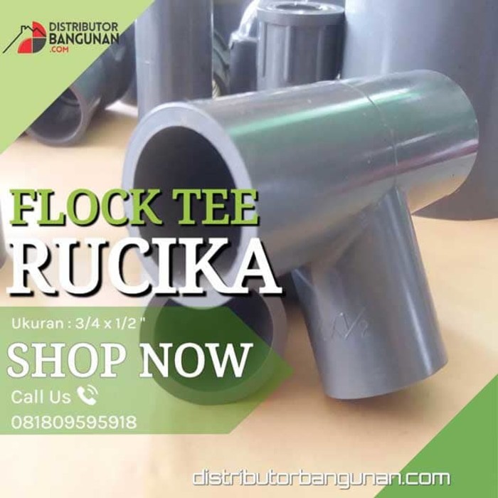 Jual Fitting Pvc Sambungan Pipa Pvc Flock Tee X Rucika Indonesia Shopee Indonesia