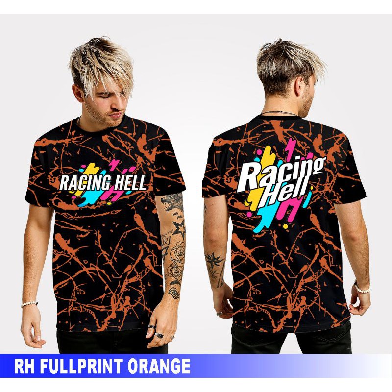 BAJU KAOS PRIA TERBARU RACING HELL LENGAN PENDEK atasan pria