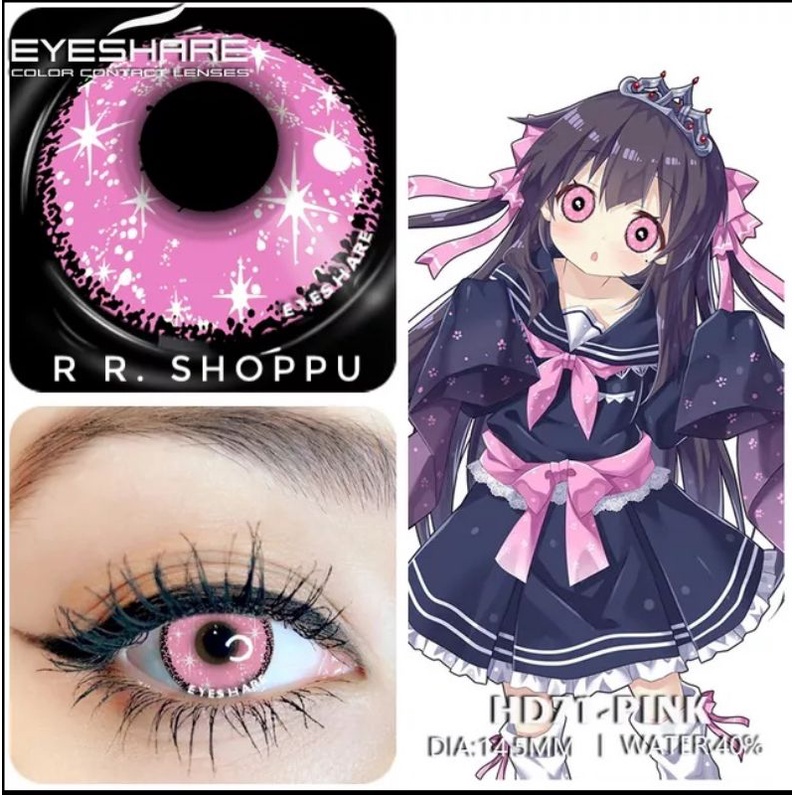 Softlens anime pink sparkle