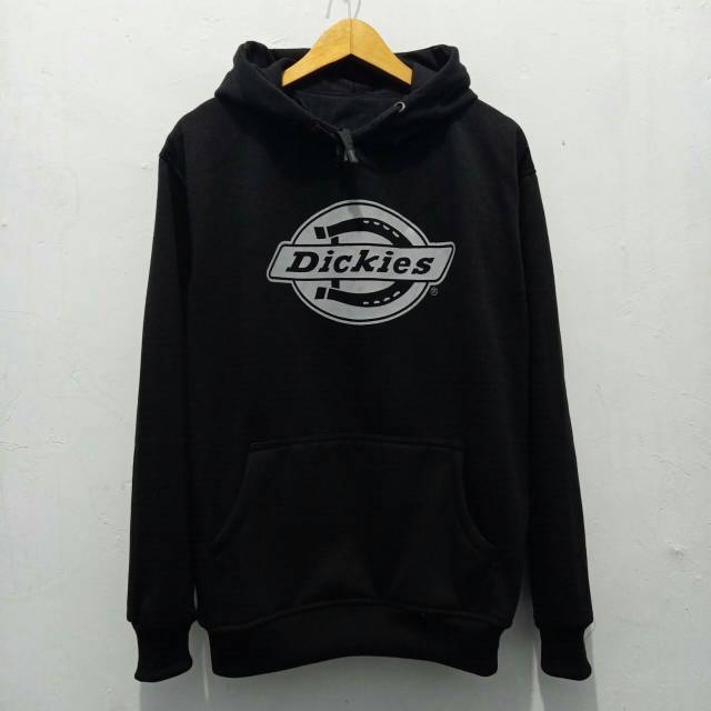 Jaket hoodie black dickies branded trend line