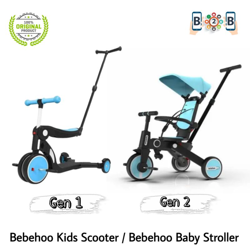 BEBEHOO 5 in 1 / 7 in 1 Deformation Kids Scooter Sepeda Anak Skuter Mini / Bebehoo Gen 2 Baby Stolle
