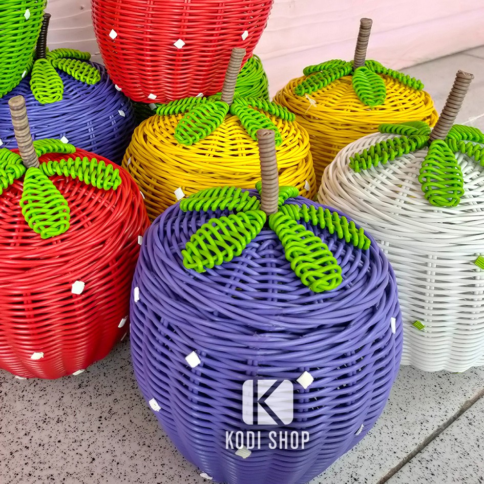TOPLES SOUVENIR UNIK ROTAN SINTETIS KARAKTER, HAMPERS, KERANJANG PERMEN