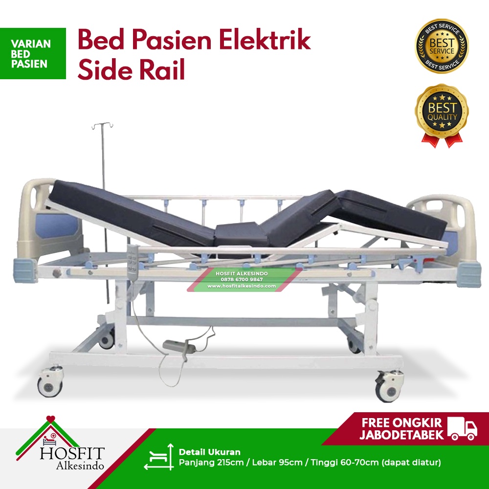 Jual Bed Pasien Elektrik Side Rail | Ranjang Pasien Elektrik | Shopee ...