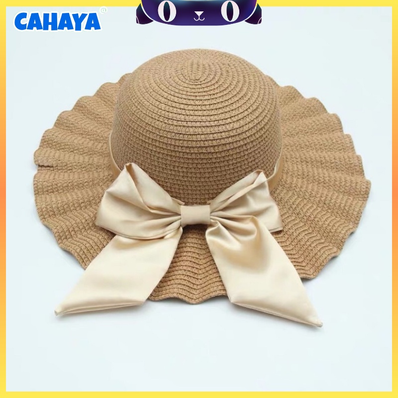 CAHAYA Topi Pantai Wanita Pelindung UV - Summerhat Pantai Import T103