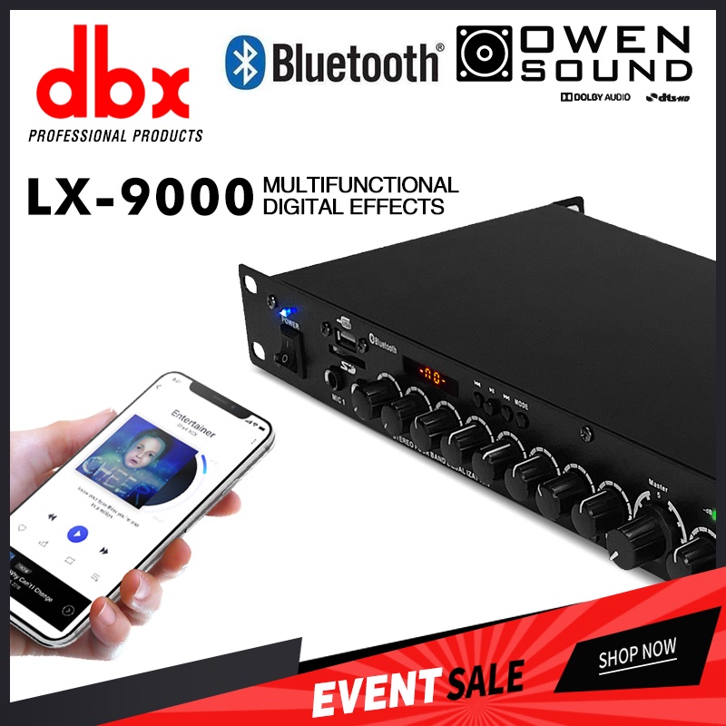 Efek Vokal DBX LX-9000 murah One-key anti-whistling DSP reverb effect Built-in Bluetooth 5-channel m