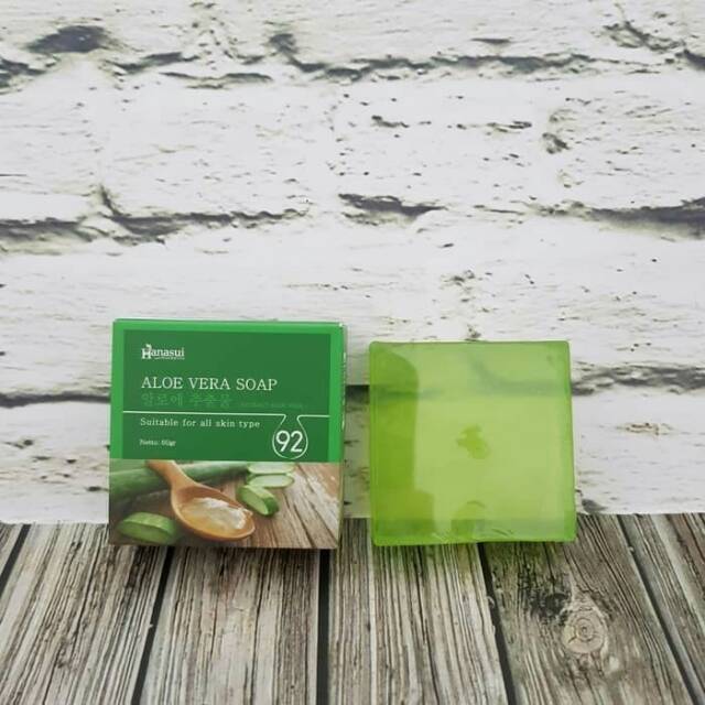 SABUN HANASUI ALOE VERA SOAP BPOM - SABUN LIDAH BUAYA