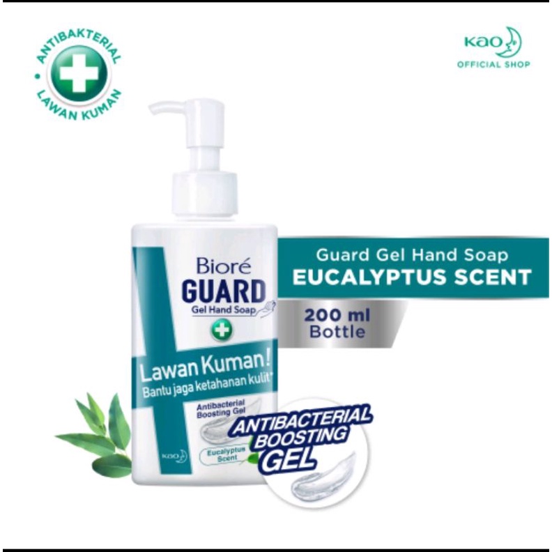 Biore Guard Gel Hand Soap Eucalyptus 200ml