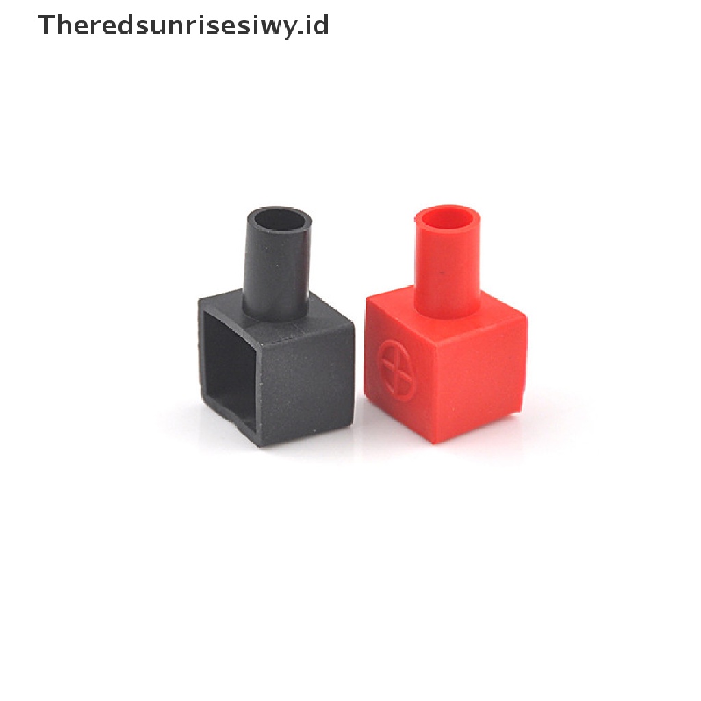 (Theredsunrisesiwy.Id) 2pcs Cover Terminal Aki Motor Bahan Karet