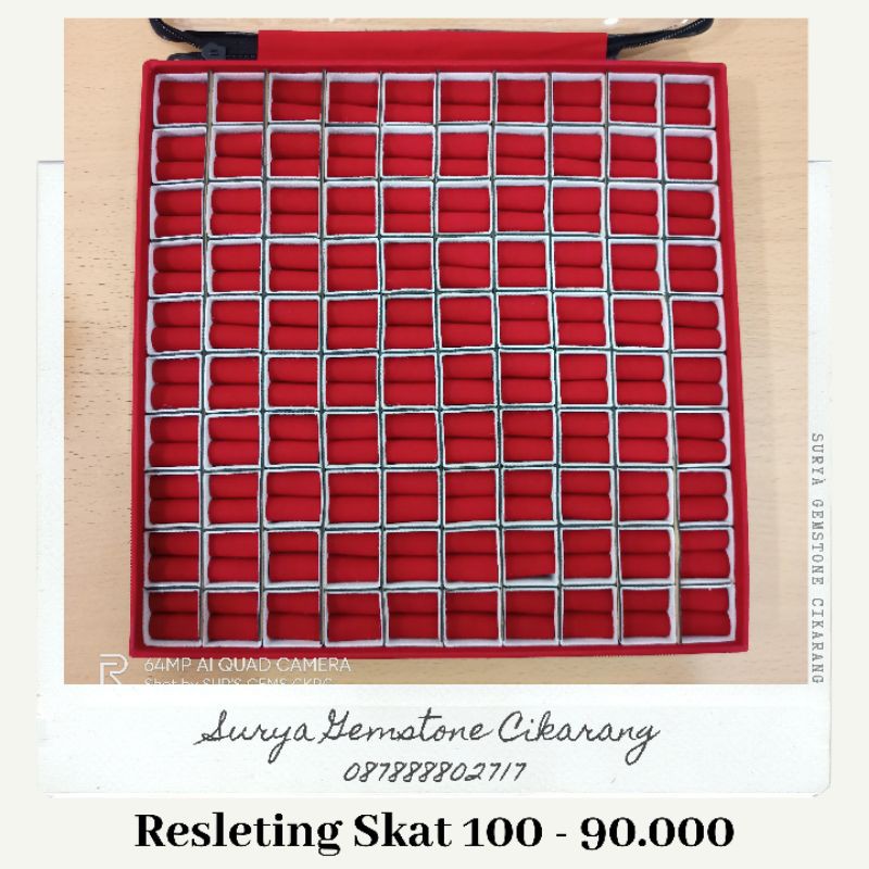 kotak cincin resleting isi 100