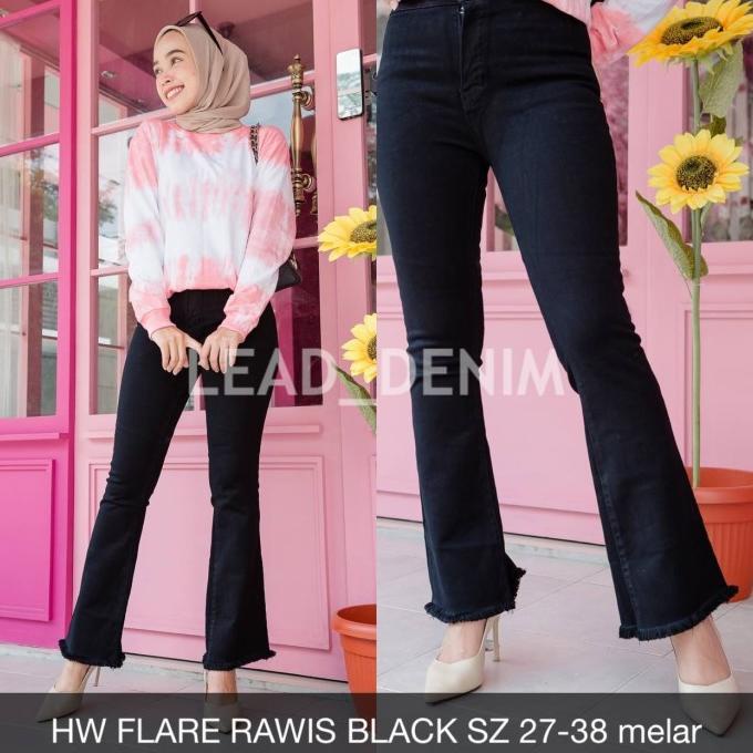 CELANA JEANS WANITA HW FLARE RAWIS-SYS CLOTHIER