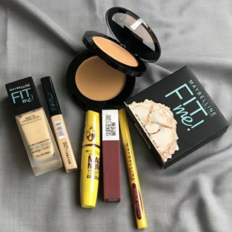 Fit me 1paket / paket makeup Maybelline Fit me  Lengkap 6in1