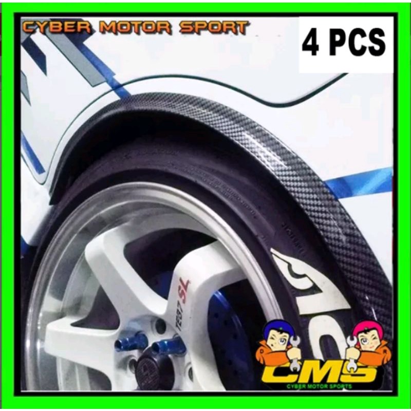 Lips fender mobil motif carbon bahan karet flexible. list fender . fender flare over fender universa