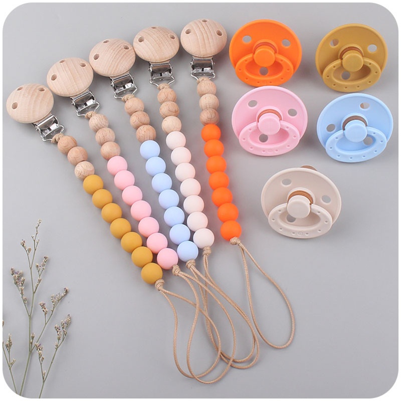 Mary Klip Rantai Manik Silikon BPA Free Holder Dot Empeng Bayi