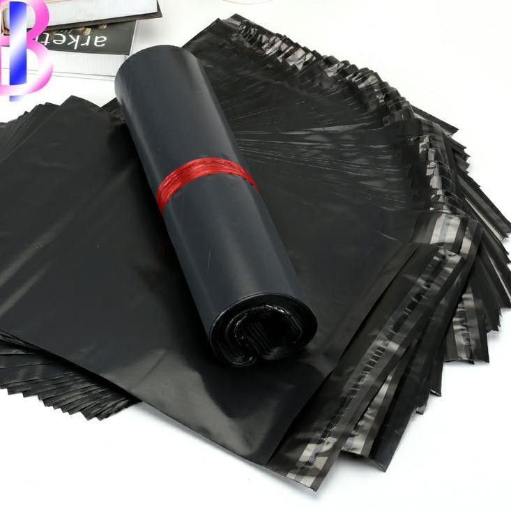 

➢ Kantong Plastik Packing 25x40cm Olshop PE 100pcs Lem perekat Polymailer Black Glossy Tebal Grosir