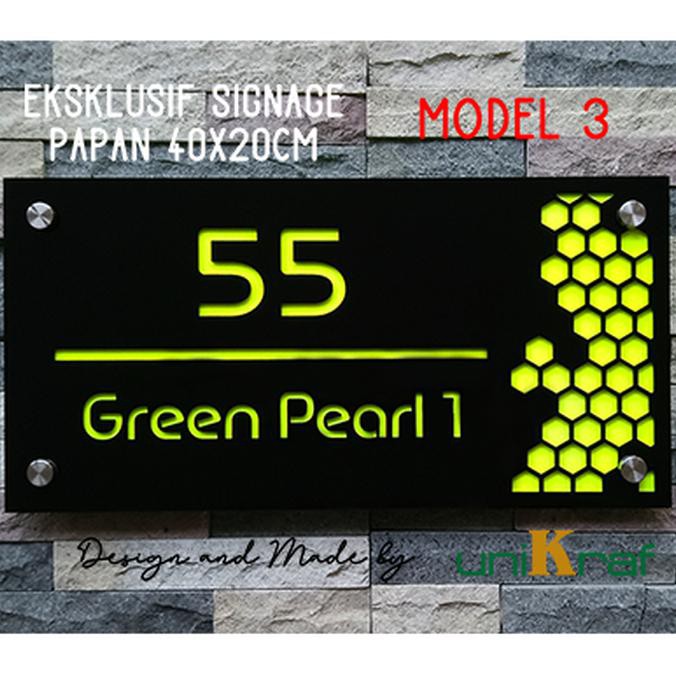 

DISKON | CUCI GUDANG Papan Alamat Nomor Rumah Eksklusif - Acrilic / Persegi – Fluorescent - KUNING