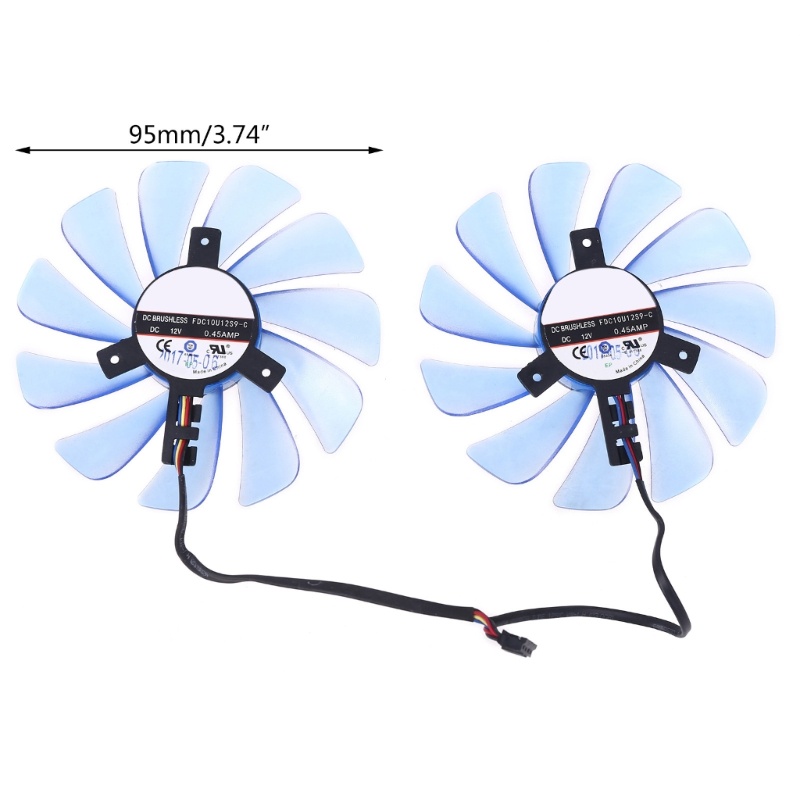 Bt 95mm Untuk DC 12V VGA Cooler Fan Pengganti Untuk Nya RX570 RX580 RX588