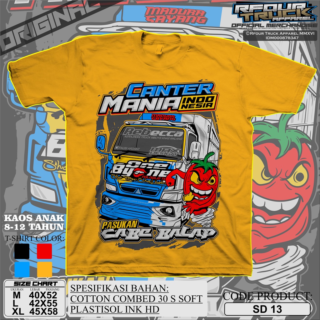 KAOS TRUCK ANAK ONE BY ONE KAOS ANAK GAMBAR TRUK OLENG CABE BALAP BAJU KAOS TRUCK MANIA ANAK ANAK 9 TAHUN KAOS ANAK LAKI LAKI KARAKTER TRUCK