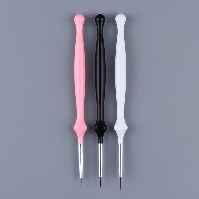 3 Pcs UV Gel Liner Brush Set 7mm 9mm 11mm Painting Acrylic Pen Gourd Handle Nail Art Tool