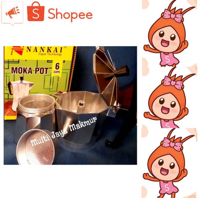 MOKA POT 6CUP/ EKSPRESSO MAKER/ TEKO KOPI 300ML