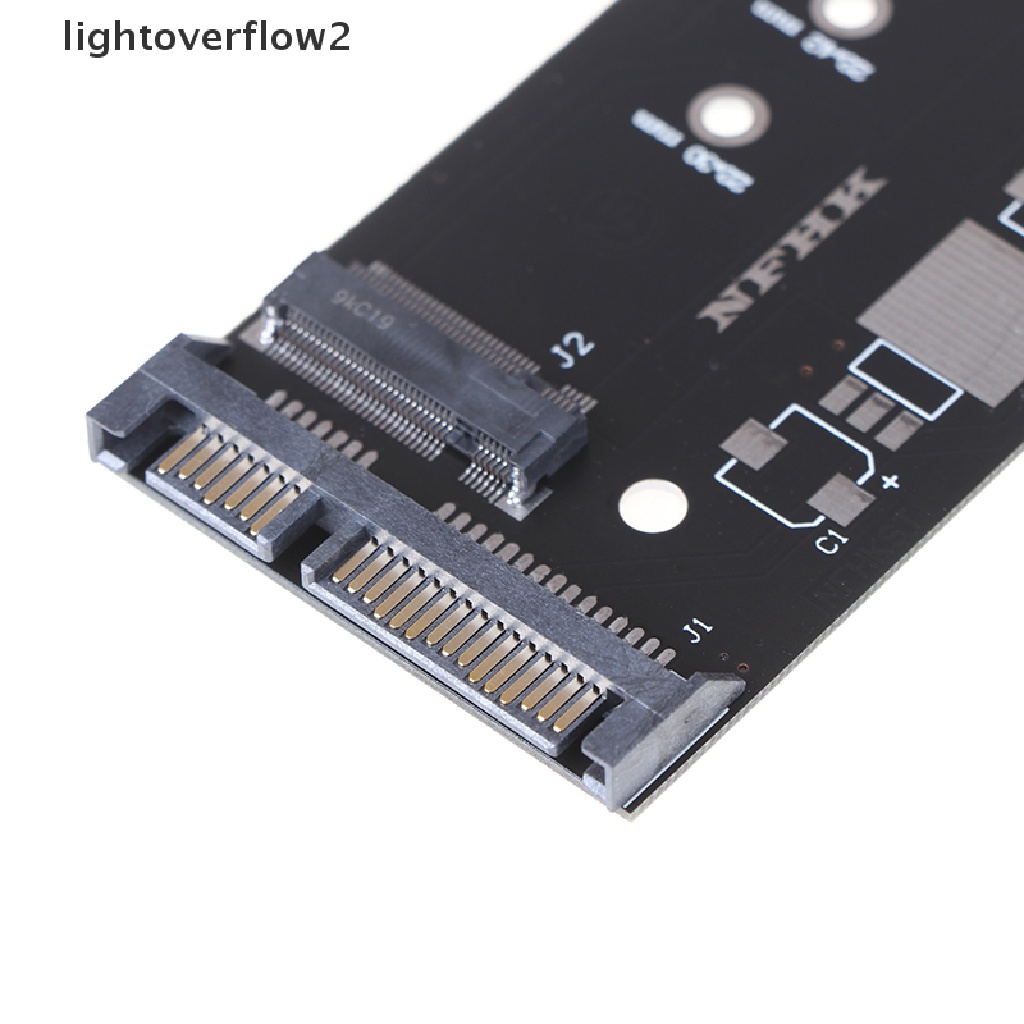 (lightoverflow2) Kartu Adapter Konverter Ngff Ssd Ke Sata 2.5 &quot;M.2 Ngff Ssd Ke Sata3