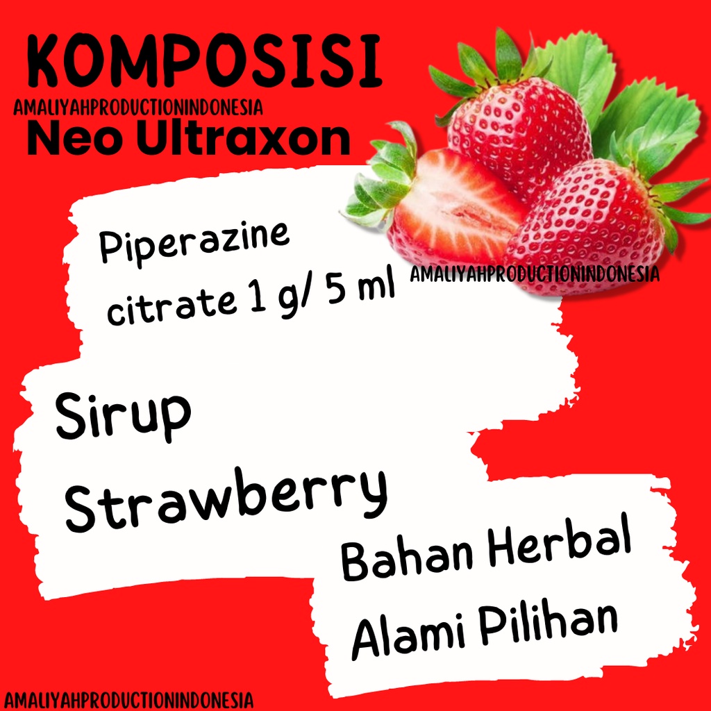 Obat Cacingan Anak Dan Dewasa Untuk Badan Kurus Cepat Gemuk Obat Cacing Pita Gelang Kermi Tambang Gangguan Pencernaan Sirup Herbal Neo Ultraxon Bpom Rasa Strawberry 15 Ml Original Bpom