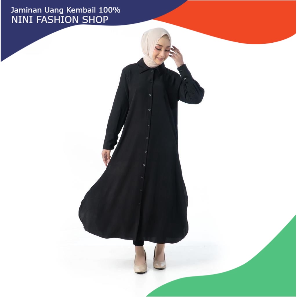 Salepia Midi Dress | dress kondangan dress polos hijab | Fashion wanita muslimah Terkini Terlaris  C