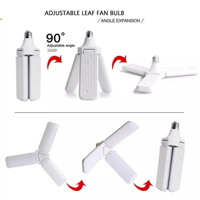 E27- Lampu LED Model Kipas, Daun, Fan Blade 30 W 3 Sayap