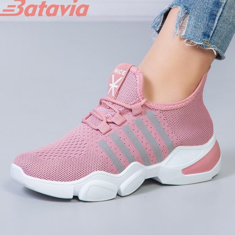 ✤ sepatu sneakers wanita rajut import premium bernapas olahraga Batavia Shoes sepatu fashion A99 gas