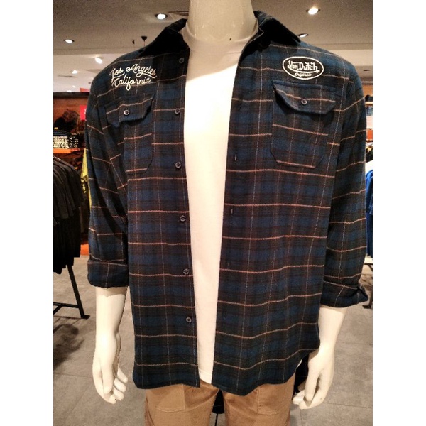 KEMEJA VON DUTCH FLANEL ORIGINAL BLUE SALE