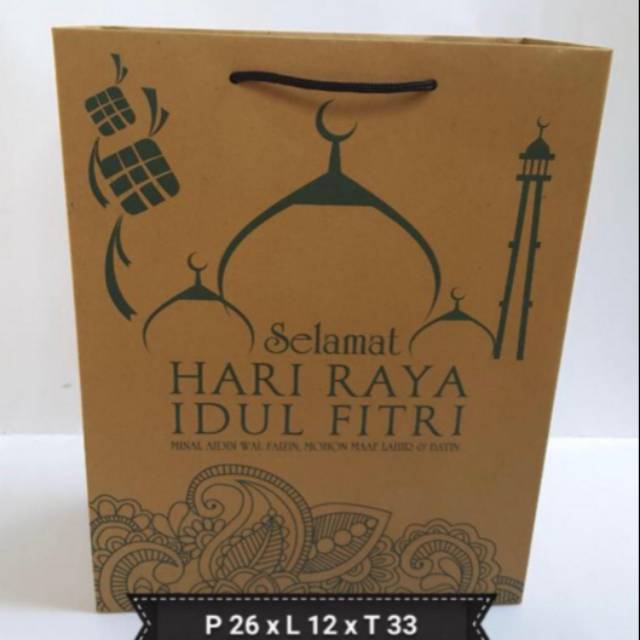 Tas idul fitri 12pc / Paperbag idul fitri / hampers bag idul fitri