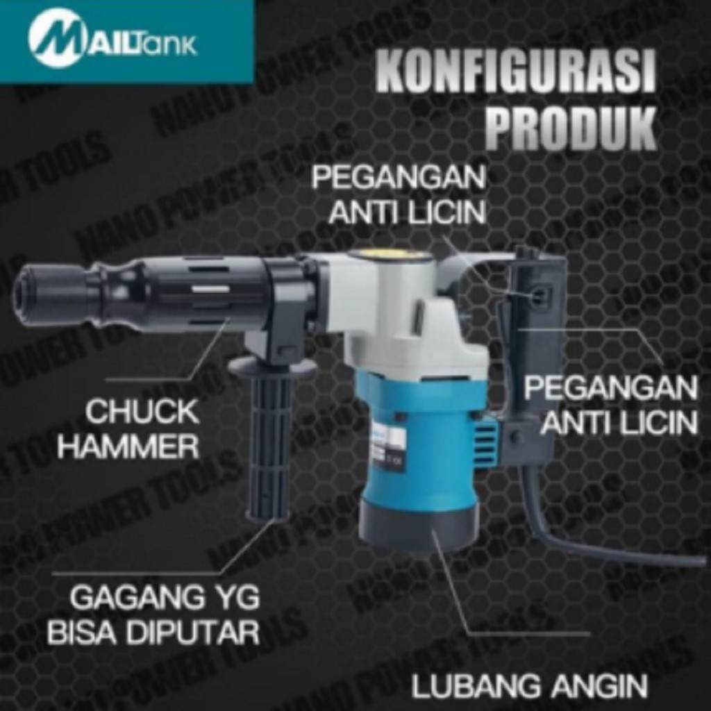 Mesin Bor Bobok Beton Mailtank SH-94 / Demolition Hammer  SH 94 Mesin Bor Bobok Beton