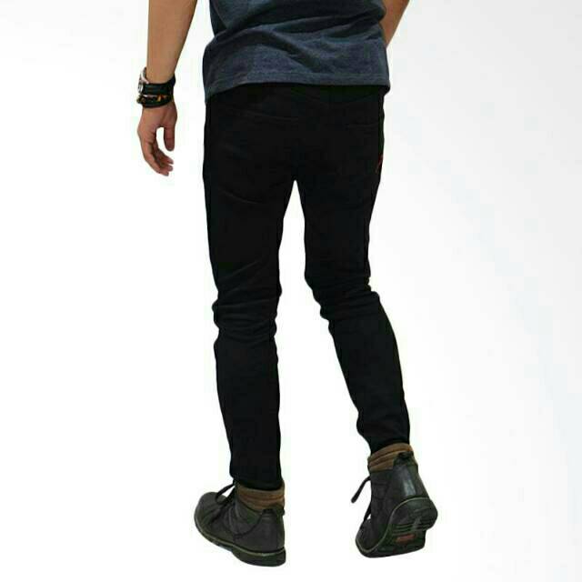 Jeans Cowok Slim Fit Celana Jeans Stretch Panjang Pria Hitam Pekat Size 27-38 NR_Outfit Official COD