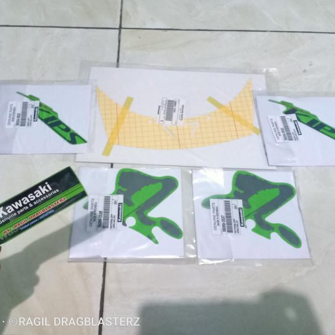 striping Stiker set Fairing atas ninja rr old se SE hijau original