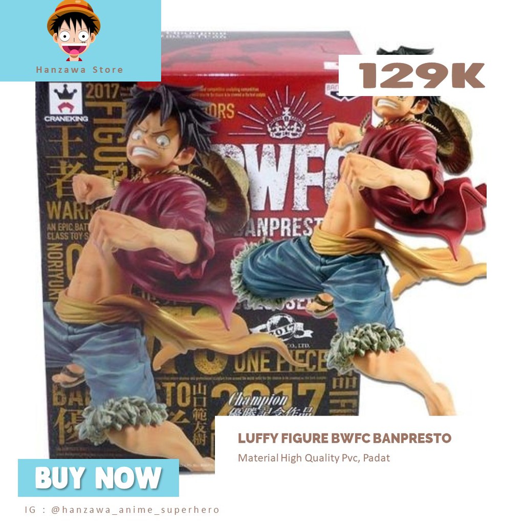LUFFY Figure BWFC BANPRESTO - Anime action Figur / One Piece / Mainan Anak Cowo - Laki / Pajangan